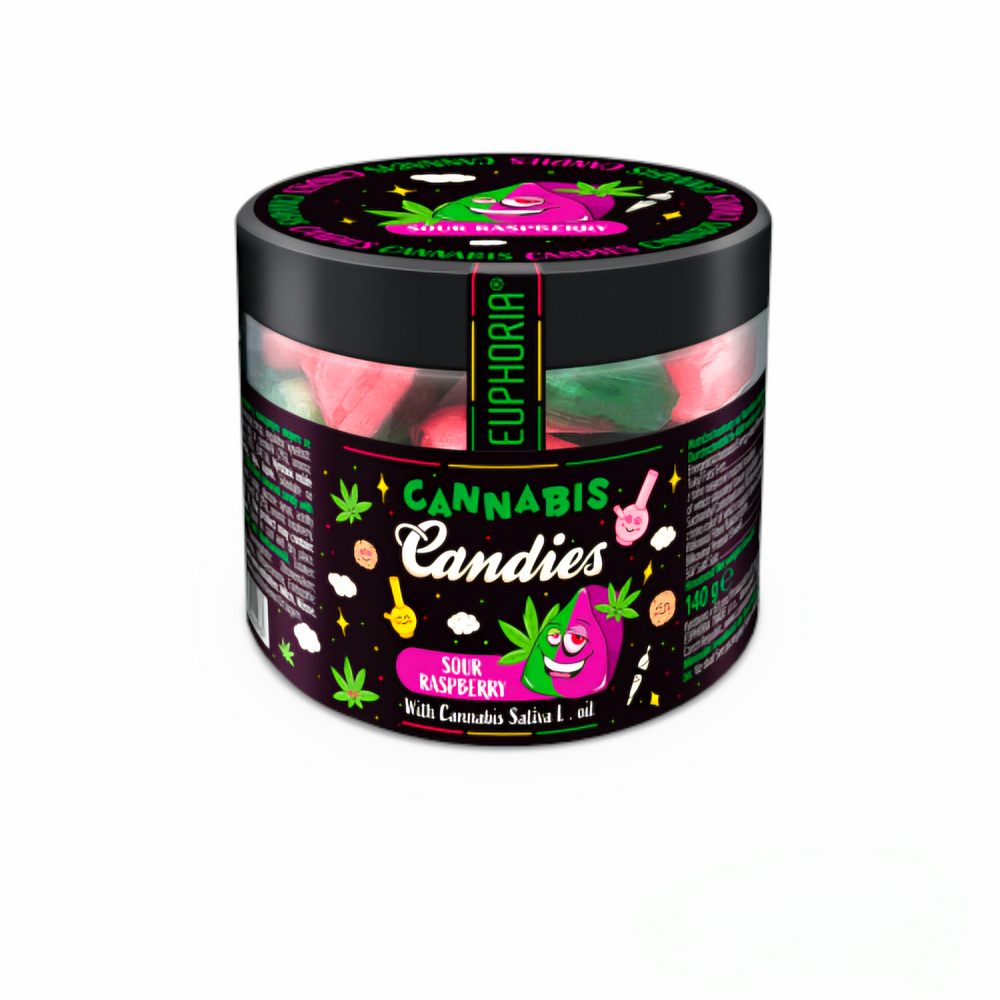 Euphoria Cannabis Candies - sour raspberry  140g